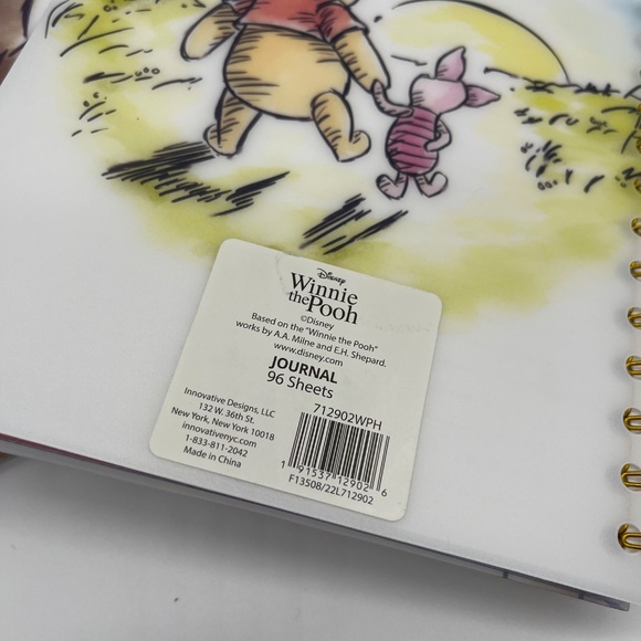 Disney Winnie the Pooh Spiral Notebook Journal Set of 4 w/ 4 Tab Dividers – New - Picture 8 of 8